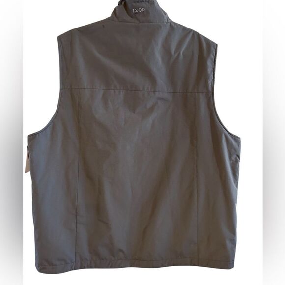 Izod Gray Black Reversible Men’s Zip Vest XL NWT - Picture 2 of 13